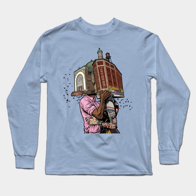 Building Lovers Long Sleeve T-Shirt by DSTRBO